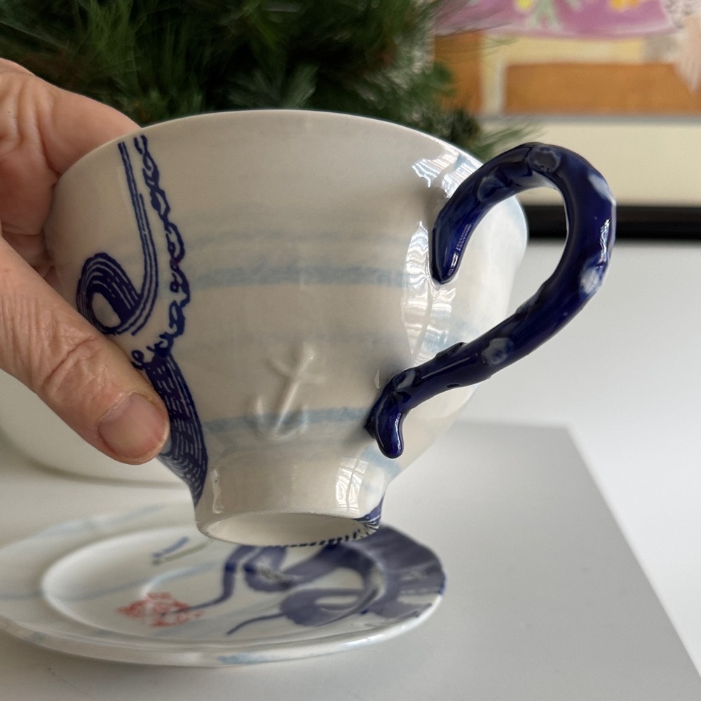 From the Deep Anthropologie Oversized Cup and Saucer - Picture 5 of 8